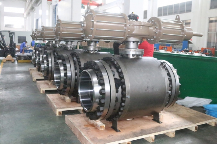 Pneumatic actuated forged steel ball valve