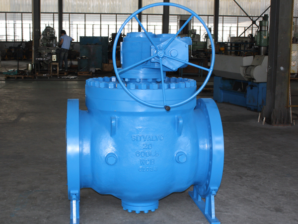 Top entry trunnion ball valve